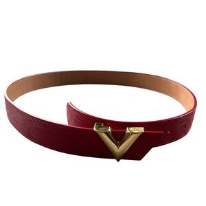 Louis Vuitton Red and Gold Women's Belt